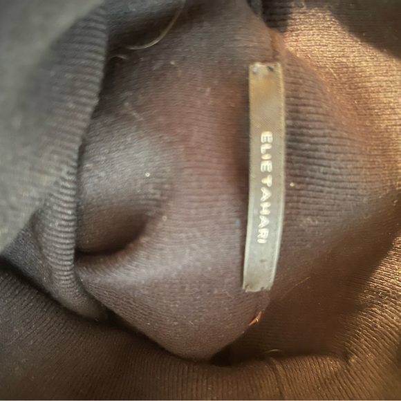 Elie Tahari leather and ? pullover. Size M/L - Picture 4 of 5